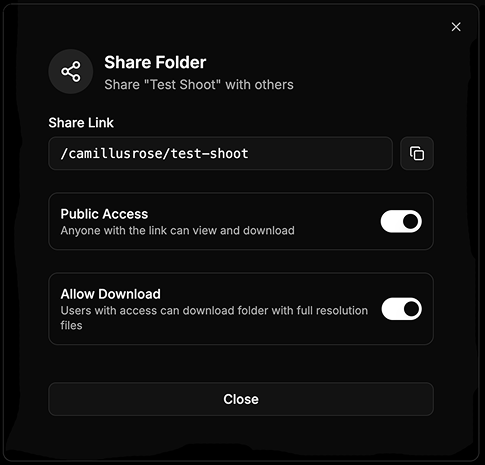 Share Projects Easily